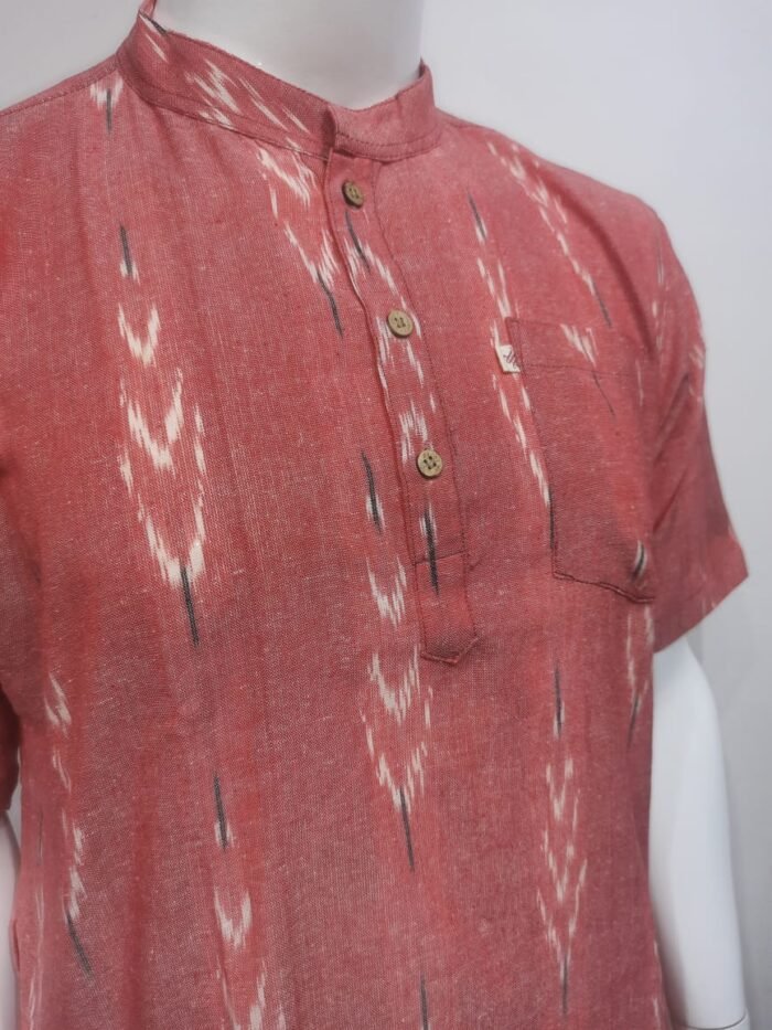Salmon Pink  Short Kurta - Image 2