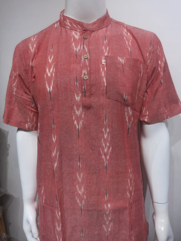 Salmon Pink  Short Kurta - Image 3