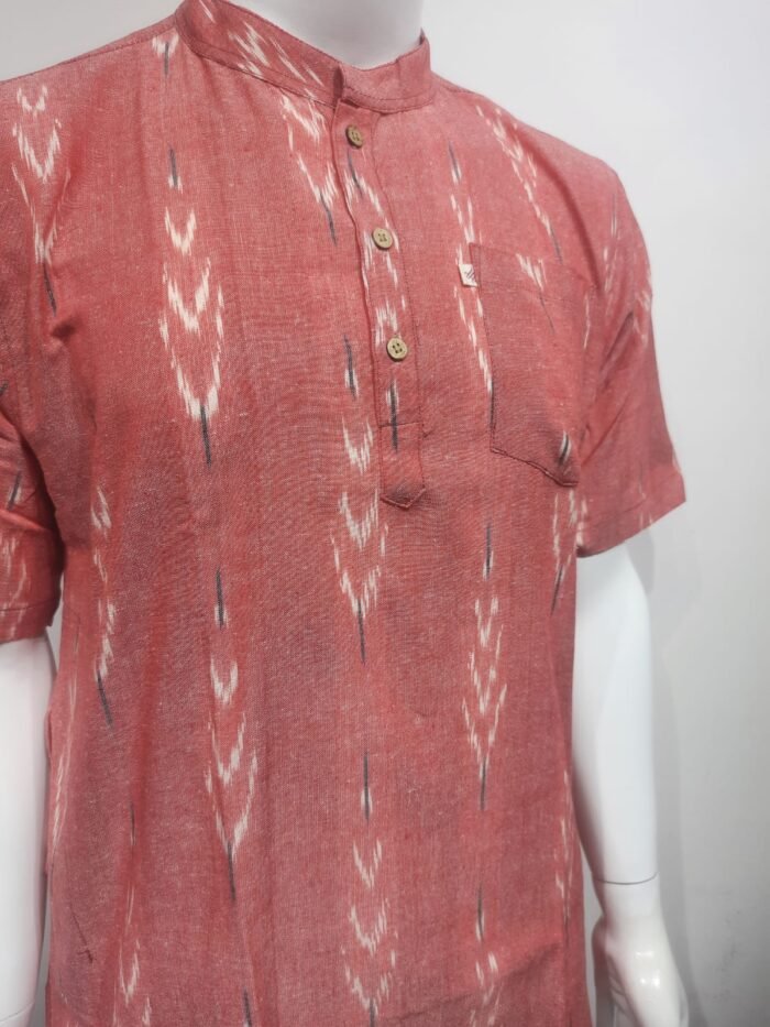 Salmon Pink  Short Kurta - Image 5