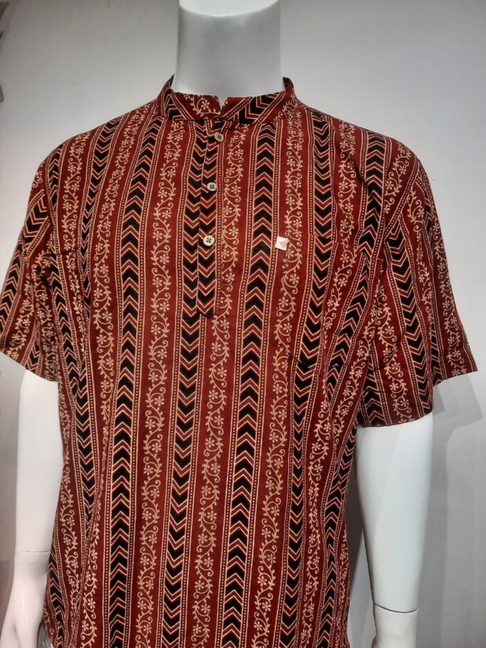 Ajrak Short Kurta - Image 2