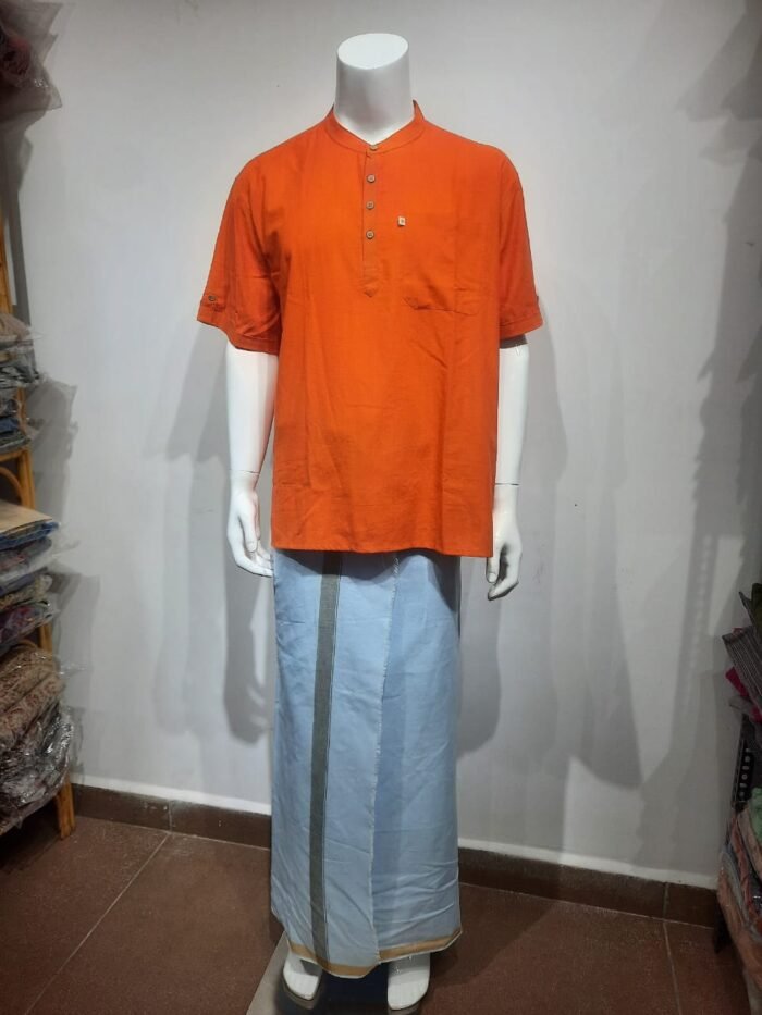 Deep Orange Short Kurta - Image 6