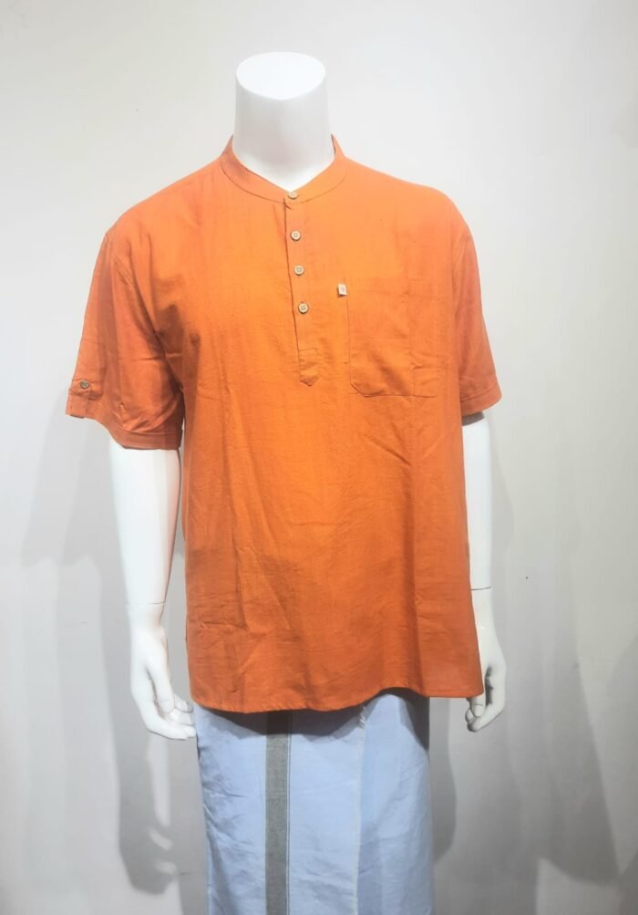 Deep Orange Short Kurta - Image 2