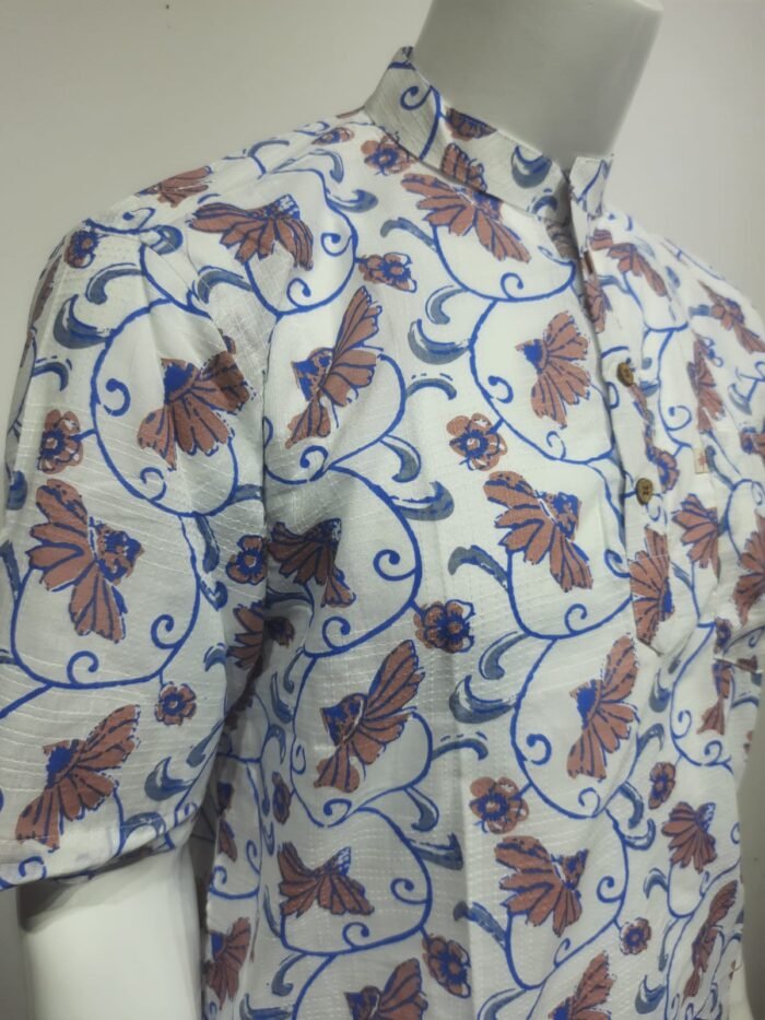 Floral Vines and Motifs Short Kurta - Image 3