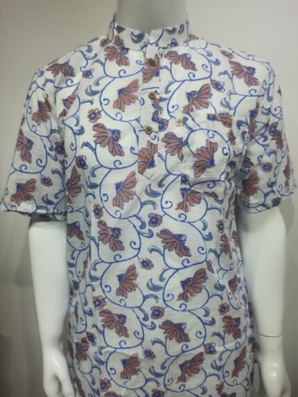 Floral Vines and Motifs Short Kurta