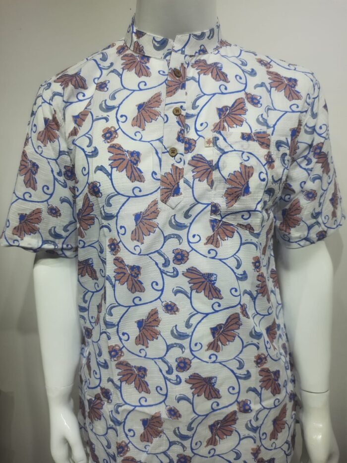 Floral Vines and Motifs Short Kurta - Image 1