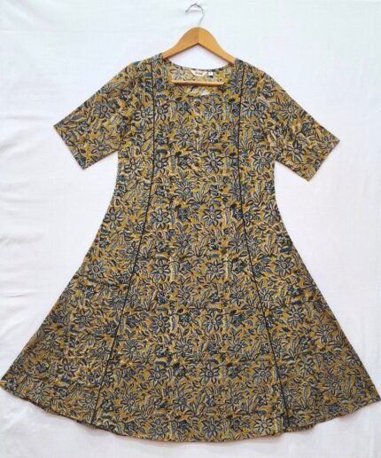 Kalamkari Cotton Umbrella Long Kurti